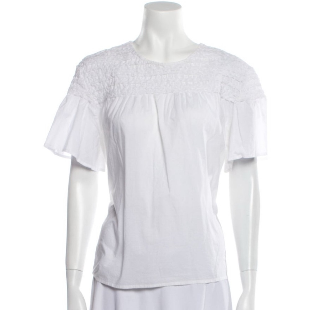 Merlette White Cotton Romantic Blouse